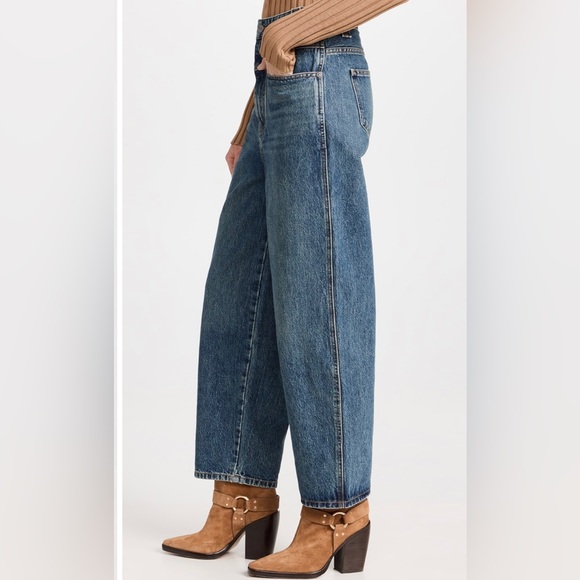 NWT KHAITE Preen Wide Barrel Leg in Dark Wash - Picture 3 of 7